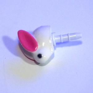Kawaii White Rabbit Iphone Earphone Plug/dust Plug