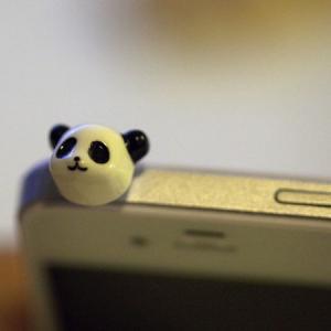 Kawaii Little Panda Iphone Earphone Plug/dust Plug..