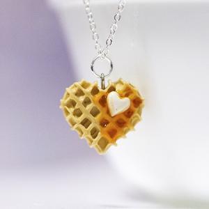 Kawaii Cute Miniature Food Necklaces - Waffle In..