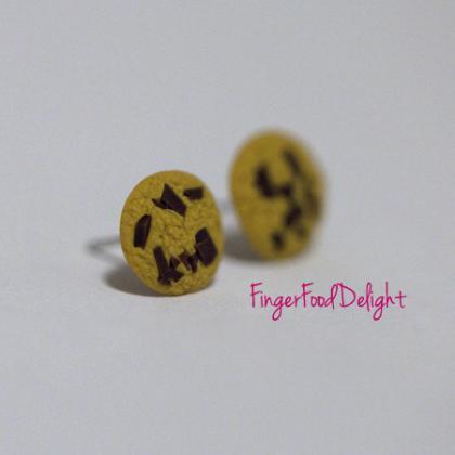 Kawaii Cute Miniature Food Earrings - Chocolate..