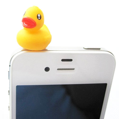 Kawaii Rubber Duck Iphone Earphone Plug/dust Plug - Cellphone Headphone Handmade Decorations