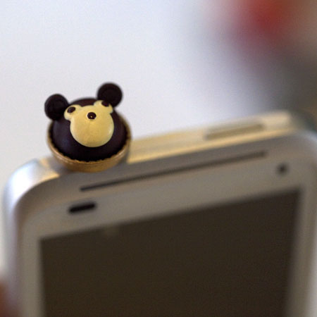 Kawaii Brown Bear Iphone Earphone Plug/dust Plug - Cellphone Headphone Handmade Decorations